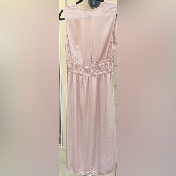 Anthropologie Cloth & Stone Cinched Waist Sleeveless Dress Sz M Nude - Picture 5 of 5